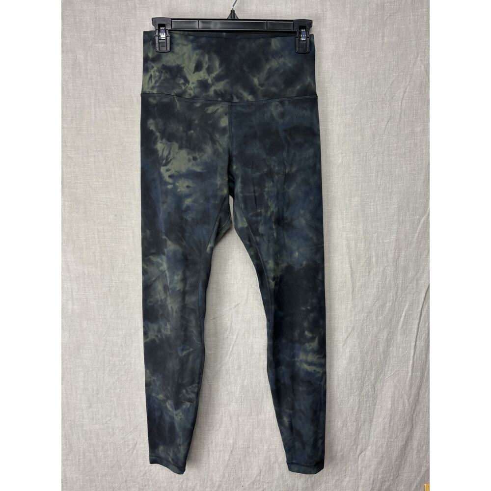 Women's Lululemon Align Pant 27” Tie Dye Green SZ 8 Leggings